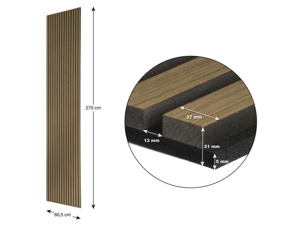 Špecifikácie Značka: G21 Určenie: akustický panel Farba: teak Plocha: 1,63 m²