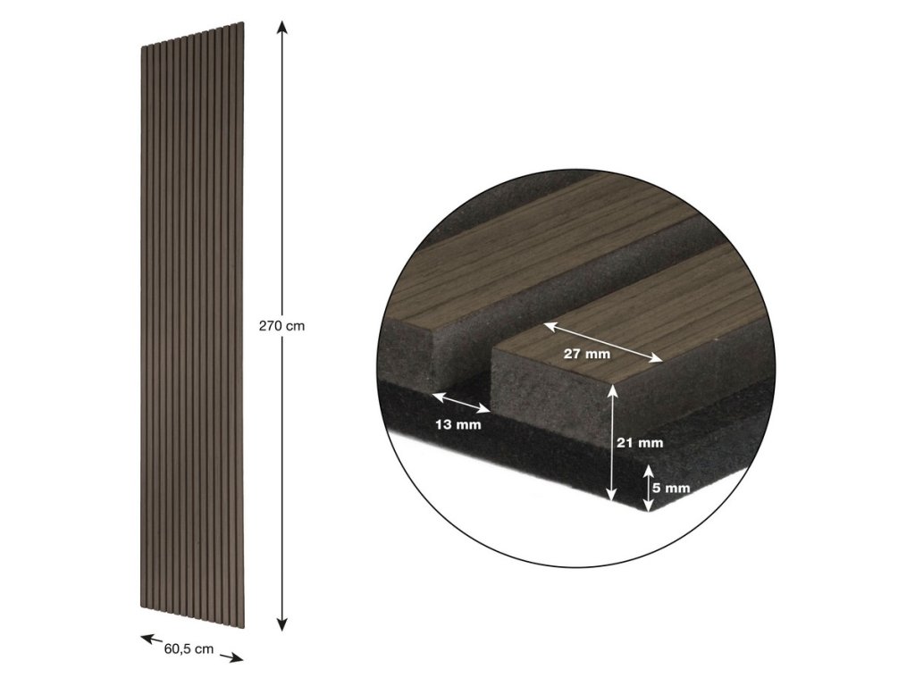 Špecifikácie Značka: G21 Určenie: akustický panel Farba: tmavý orech Plocha: 1,63 m²