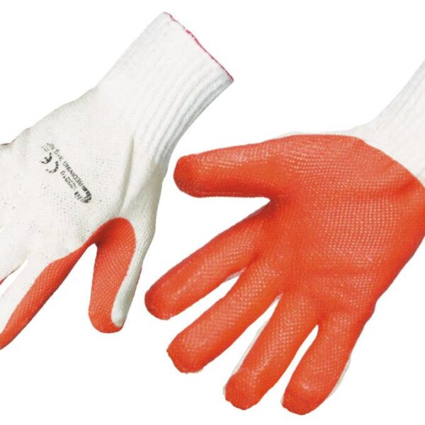 Bavlnené pracovné rukavice máčané v latexe 250mm