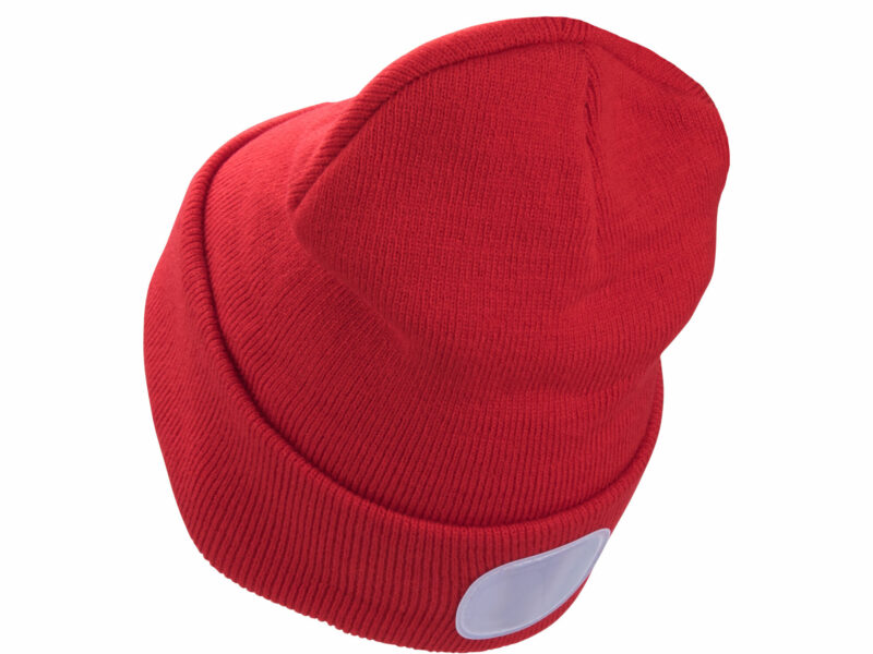 cervena ciapka s celovym svetlom 180 lumenov 2
