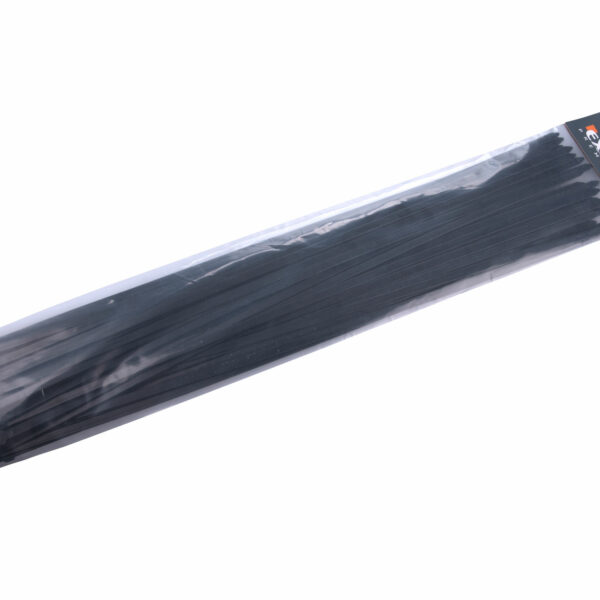 Čierne sťahovacie pásky, 7,6x540mm, 50ks, pr.150mm, 55kg, nylon PA66