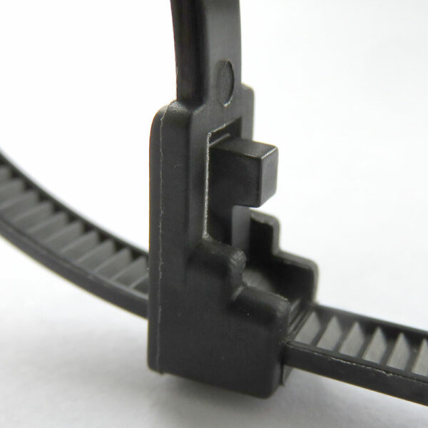 Čierne sťahovacie pásky, rozpojiteľné, 7,2x300mm, 100ks, nylon PA66