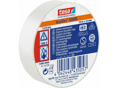 Elektroizolačná páska biela 15mm x 10m, Tesa