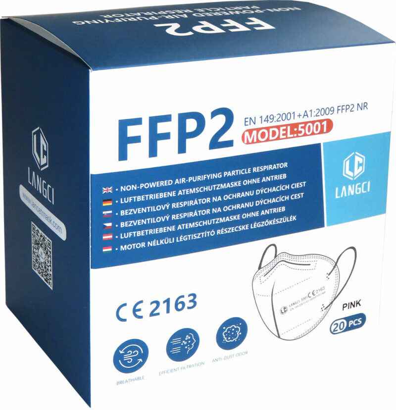 ffp2 respirator skladaci ruzovy baleny po 1ks 3