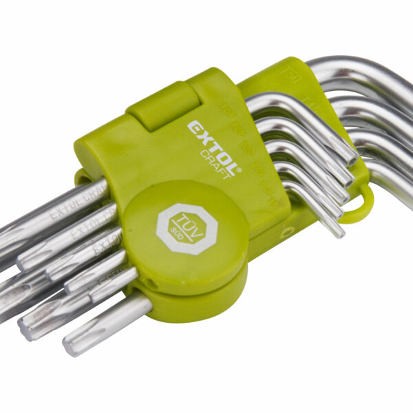 L-Torx kľúče krátke, 9-dielna sada