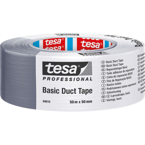 Lepiaca páska textilná 4610, 50mmx25m, nosič textil, sivá, Tesa