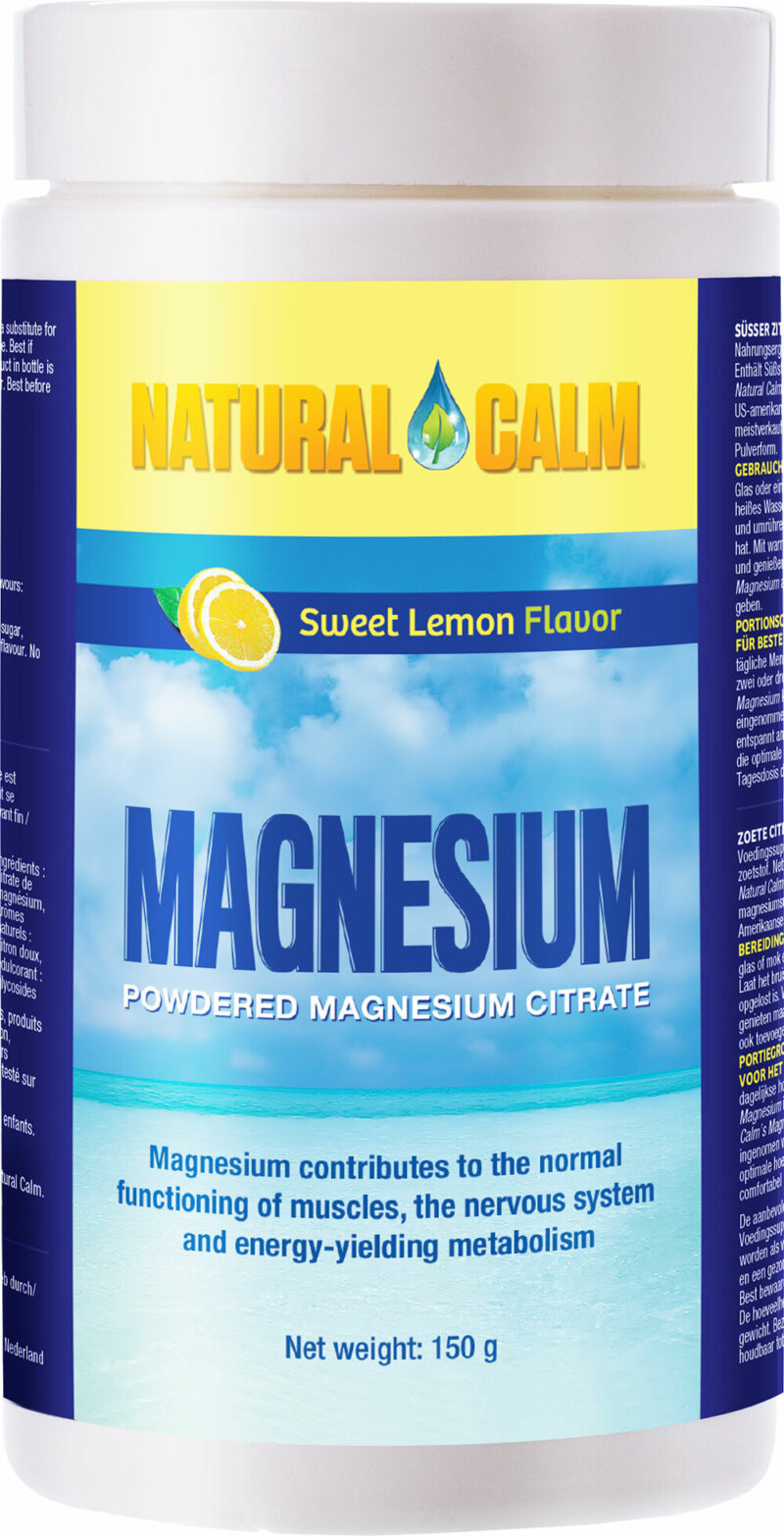 magnezium natural calm citrat horcika sladky citron 150g