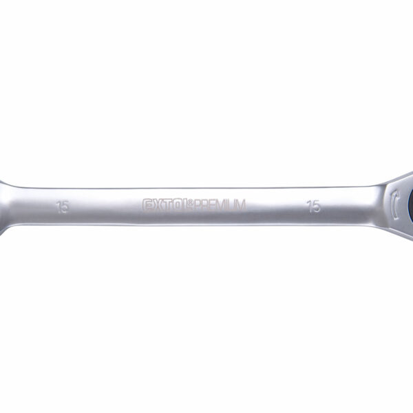 Očko-vidlicový kľúč, račňový, 72 zubov, 15mm